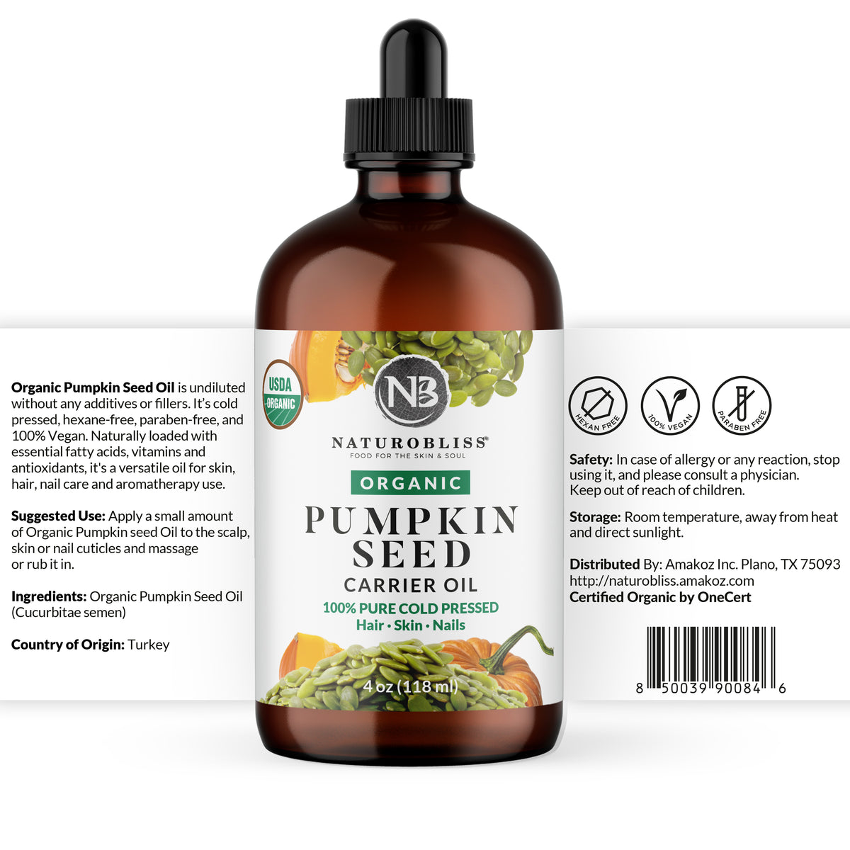 Pumpkin Seed Oil (USDA Organic) (4 oz)