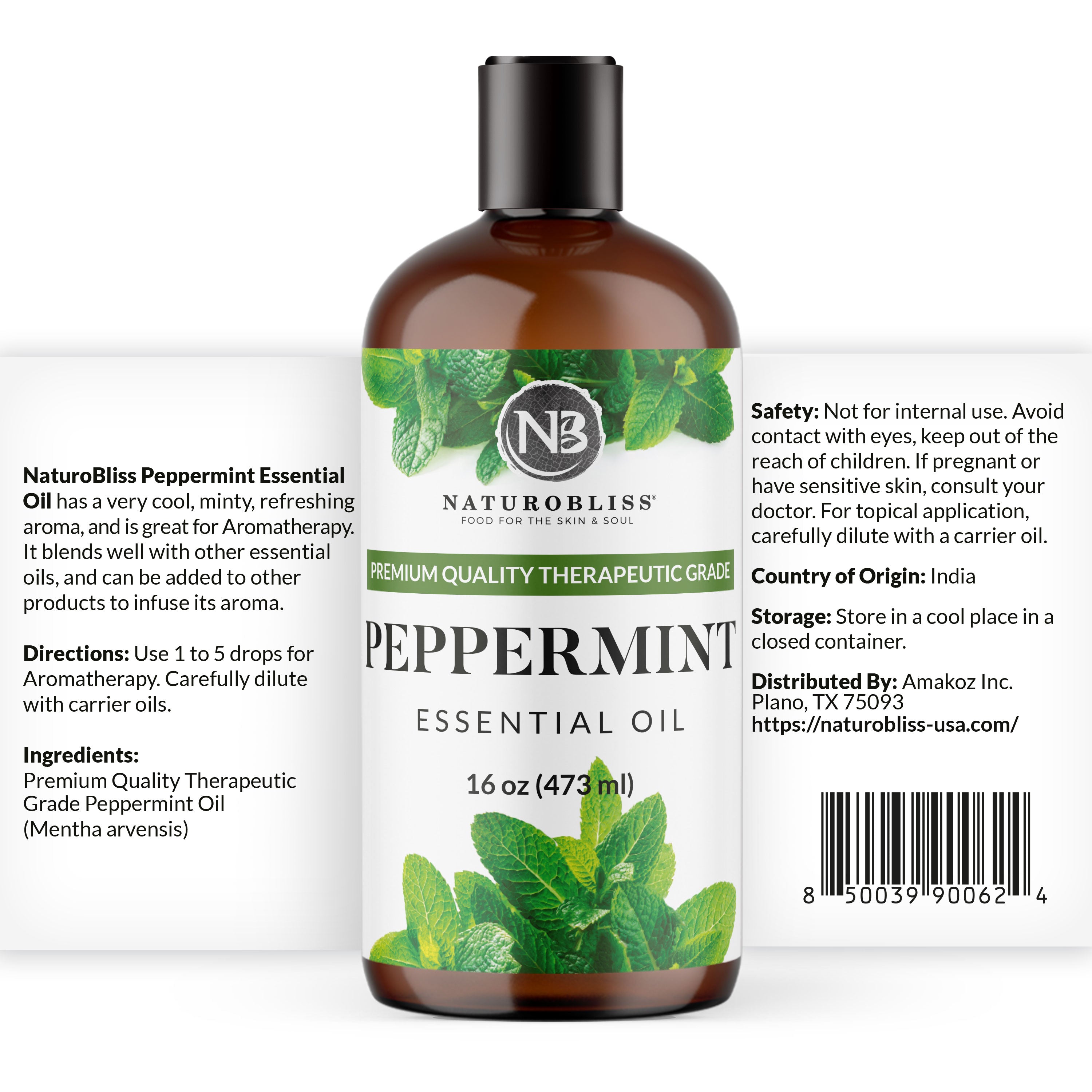 Peppermint Essential Oil (16 oz)