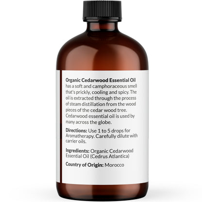 Cedarwood Essential Oil (USDA Organic) (1 oz)